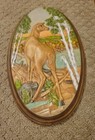2 VINTAGE 16" X 9 1/2" HOLLAND MOLD BUCK & DOE CERAMIC PLASTER OVAL WALL PLAQUES — photo 8