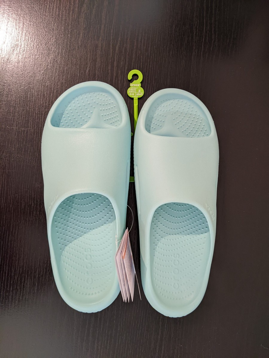 Crocs Mellow Recovery Slides Sandals Blue Mens 10 M10 Womens 
