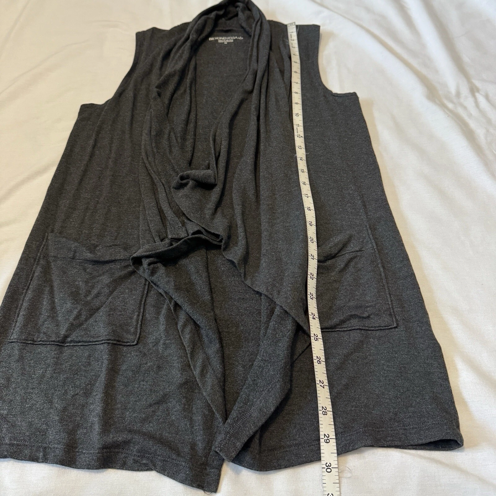 beyond-yoga satisfaction draped performance vest cardigan soft 