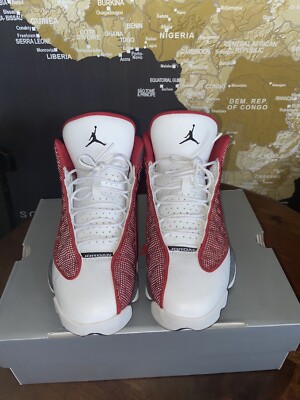 Jordan’s size 9 with box immaculate condition Air Jordan 1 Mid Red/White-White sneakers, Size 9, Excellent  main image 3