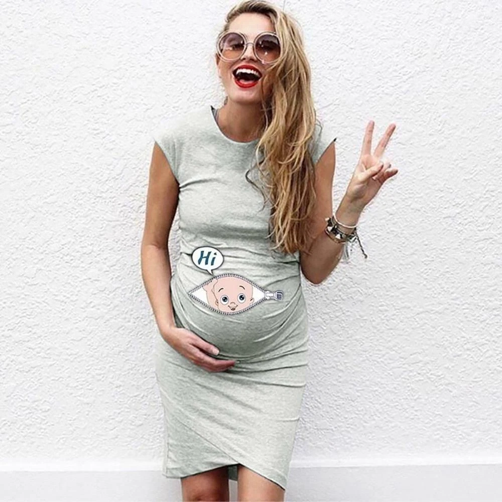 De Maternidad Vestido Vestidos Casual Corto Para Embarazadas Ropa De EmbarazO