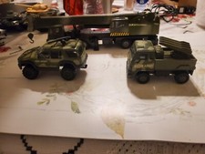 Vintage Soma Intl Ltd Army Vehicles US Military Tank, JEEP, Crane n Missle Truk
