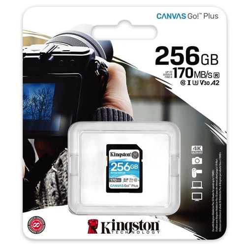 Kingston Canvas Go! Plus SDXC 170R C10 UHS-I U3 V30 256GB SDG3/256GB - Picture 6 of 6