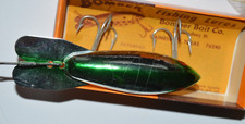 old package bomber deep runner lure bass crankbait lure 4" metallic chrome green