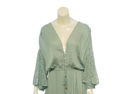 Free People Angela Jumpsuit XS Women Casual 3/4 Sleeve V-Neck Wide-Leg NWT 30193 - Picture 4 of 8