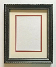 8x10 Carved Wooden Picture Frame and Your Choice of 5x7 Double Mat Color