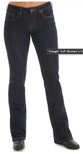 Cowgirl Tuff jeans Just Tuff Dark 28X37 (actual in