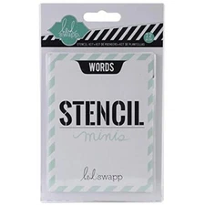 Heidi Swapp 12 piece STENCIL KIT scrapbooking COLLAGE mixed media