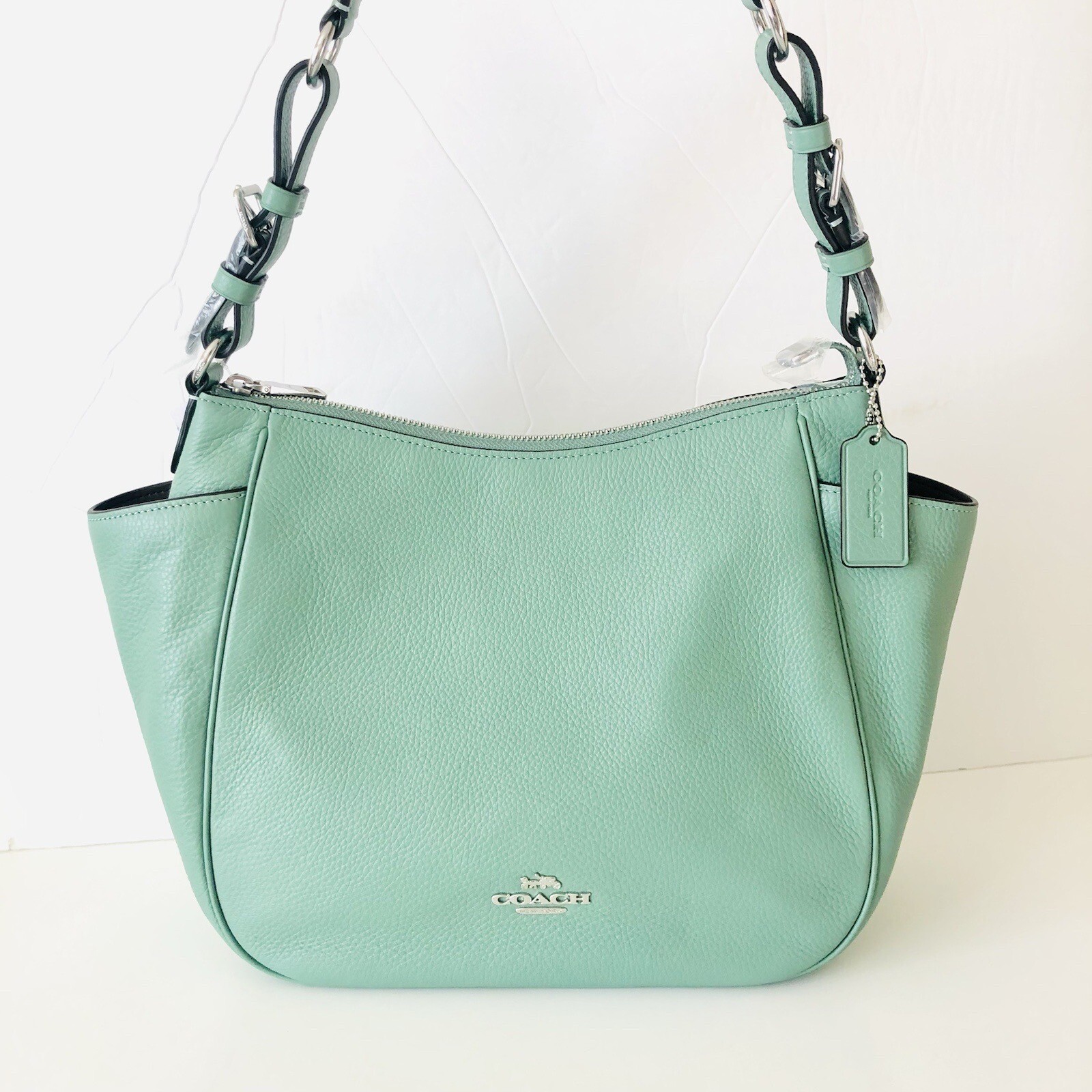 Coach Rori Shoulder Bag Washed Green Leather Large Purse NWT 398 eBay