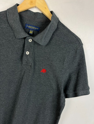 AEROPOSTALE POLOSHIRT Gr. XL (fällt aus wie Large) Regular Fit anthrazit TOP