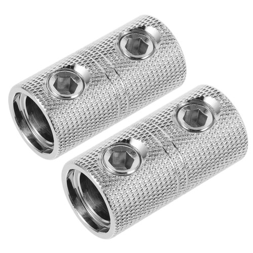 2 Pcs Audio Wire Couplers 1/0 Gauge Brass Butt Connectors for Extended Wiring
