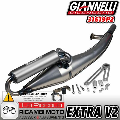 GIANNELLI EXPANSION EXTRA V2 KYMCO VITALITY TOP BOY 50 2T EXHAUST MUFFLER