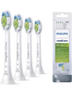 Philips Sonicare W2 Optimal White Sonic Toothbrush Heads 4 Pack HX6064/10 Neu