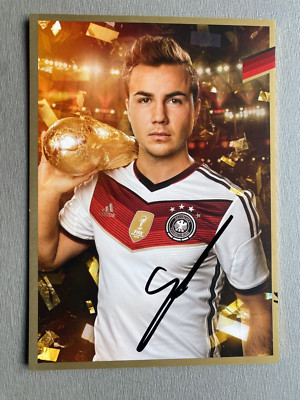 MARIO GÖTZE WM 2014 In-person lim. WM 2014-Goldkarte 10x15 Autogramm