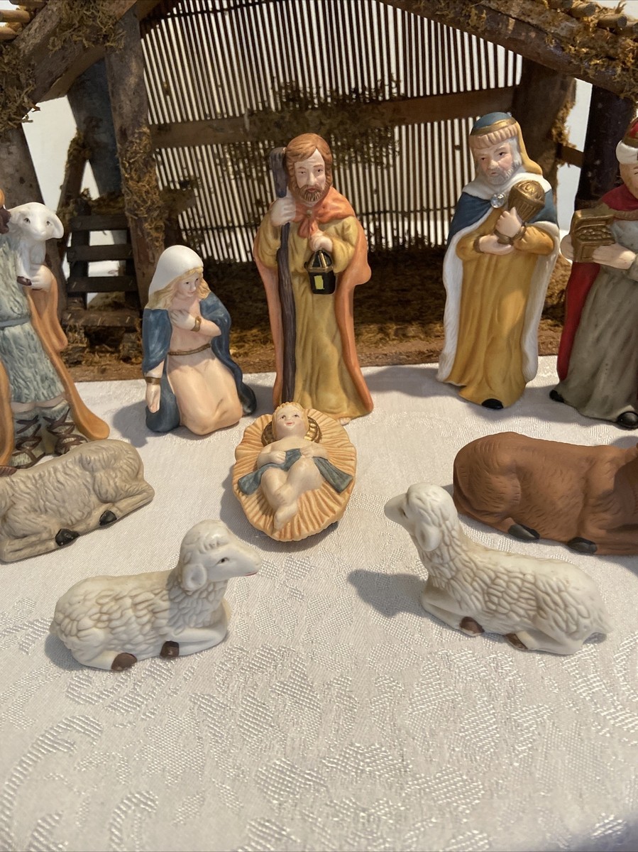 ポーセリン製クリスマスナティビティセット Vintage Porcelain Bisque Christmas Nativity Scene 12 Piece Set | eBay