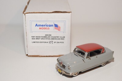 A52 1:43 AMERICAN MODELS MOTOR CITY AM-500 NASH RAMBLER COUNTRY CLUB SEHR SEL...