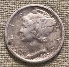 1917-s Mercury Dime,  XF +, Better date