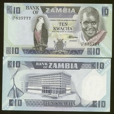 Zambia 10 Kwacha Pick 26 UNC #825777