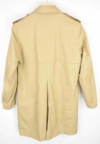 Sandro Magnetic Abrigo Hombre XL Gabardina Doble Botonadura Largo Medio Beige - Imagen 11 de 11