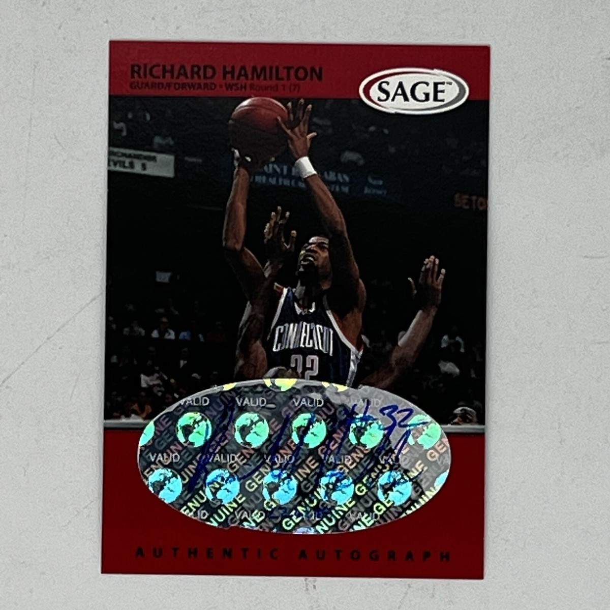 1999 Sage Auto Red /899 Richard Hamilton #A22 Rookie Auto RC