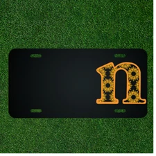 Custom Personalized License Plate With Add Names To Alphabet Letter Character