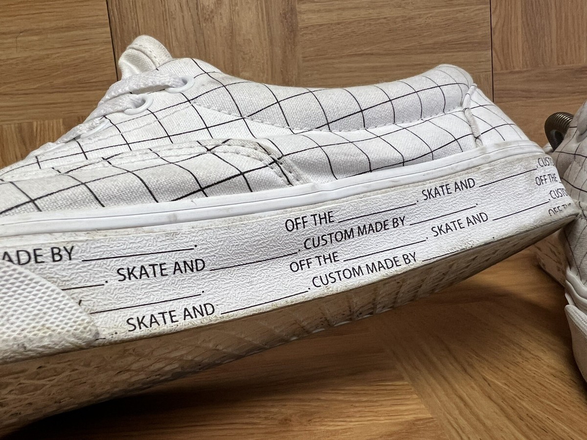 RARE🔥 VANS Era Graph Paper Squared Sheets Custom Made Form RARE🔥 VANS Era Graph Paper Squared Sheets Custom Made Form