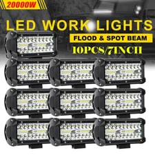 10x 7"inch LED Work Light Bar SPOT Pods Fog 4WD Offroad ATV SUV UTV Driving Lamp