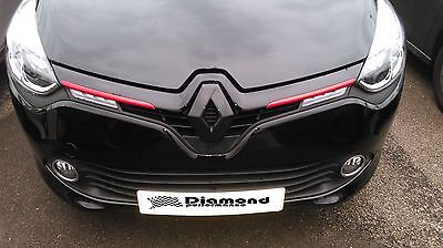 GLOSS BLACK FRONT emblem logo COVER for Renault Clio 4 2013-2016 (front  only)