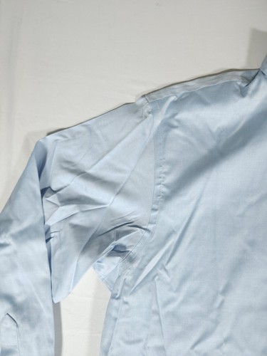 Lands End Button Down Shirt Adult 16.5 34 Blue Long Sleeve Mens - Picture 6 of 13
