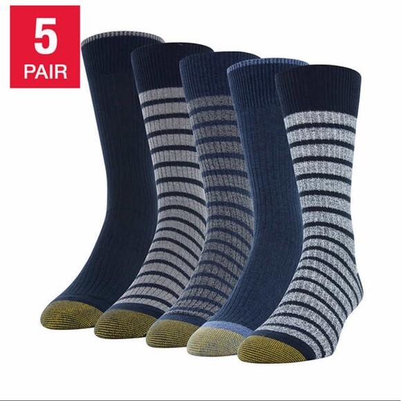 gold toe blue dress socks Goldtoe Men's Wentworth Socks, 5-pair Striped Variety BS