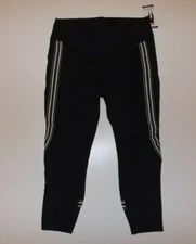 ACTIVE LIFE Black Stripe Active Capris S Small NWT Womens 