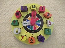 Melissa  Doug Shape Sorting Clock Wooden Educational Toy 3 