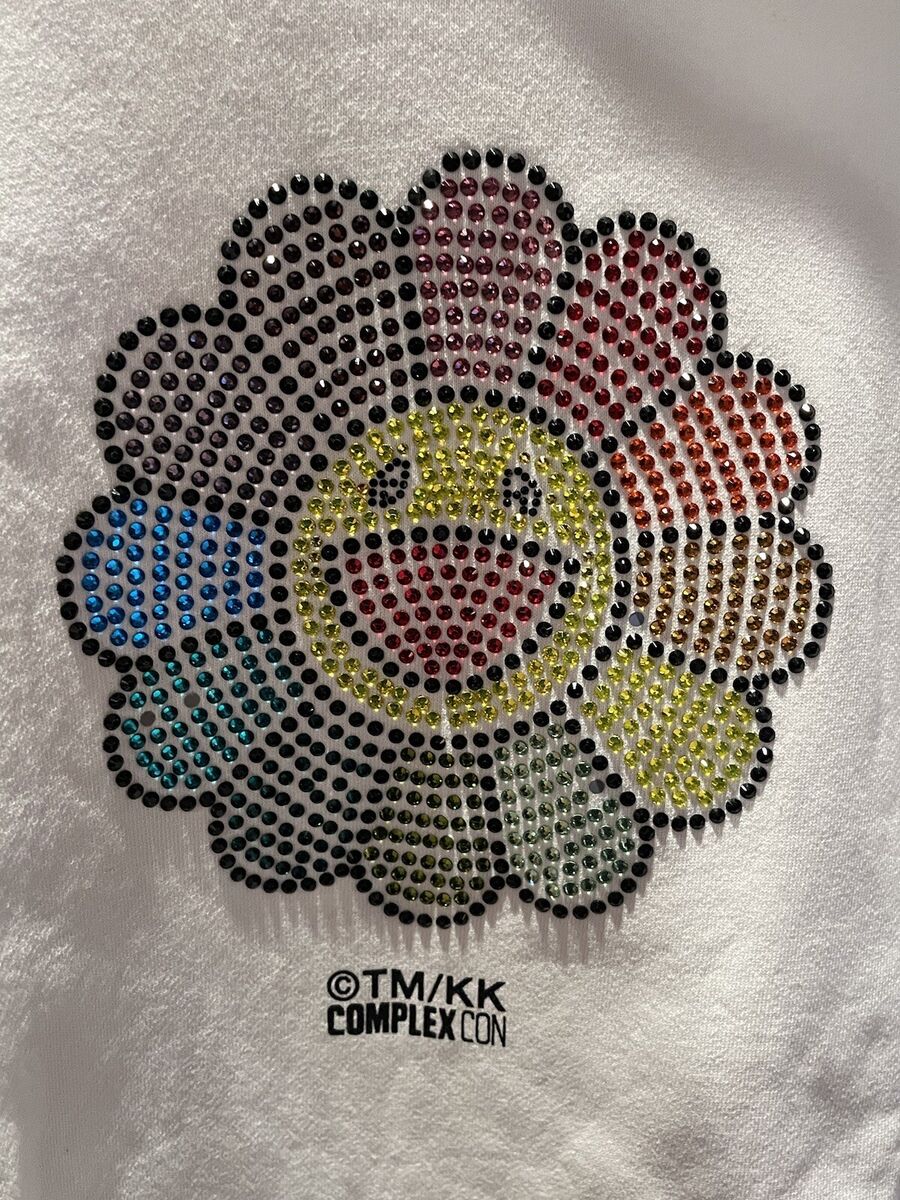 Takashi Murakami ComplexCon Swarovski Crystal Hoodie Sz S Takashi Murakami ComplexCon Swarovski Crystal Hoodie Sz S