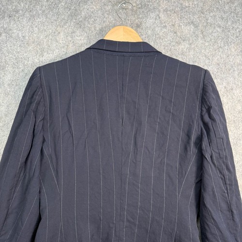 Ralph Lauren Collection Blazer Womens Size UK12 Blue Pinstriped Double-breasted - Picture 11 of 20