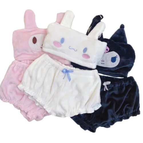Kawaii Anime Kuromi Pajamas My Melody Pompom Purin Hello Kitty Winter Warm Plush