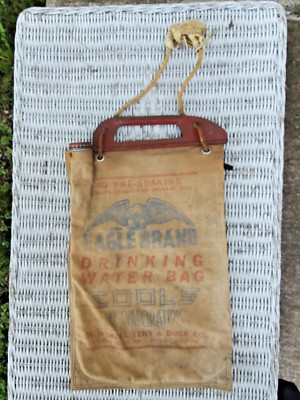 Vintage Eagle Brand  Drinking Water Bag  H WENZEL TENT & Duck CO