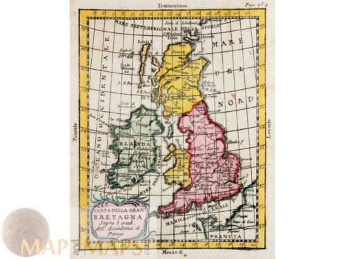 Karte von Großbritannien The British Islands von Buffier 1788. - Bild 1 von 3