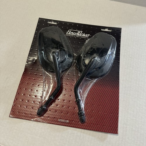 NEW HardDrive 820-52803 Factory Style Tapered Mirror Short Stem Black Motorcycle - 第 1/4 張圖片