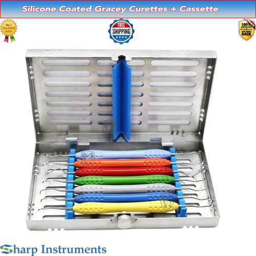 Gracey Curettes Anterior Kit with Cassette | Dental Periodontal Instruments CE - Foto 1 di 9