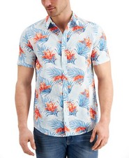 Sun  Stone Men  s Diffused Tropical Shirts Bright White, L 