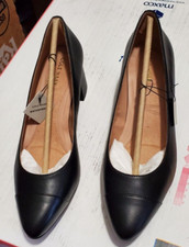 Cole Haan The Go To Pump Block Heels Womens 7B Black Leather Waterproof Shoes 1E