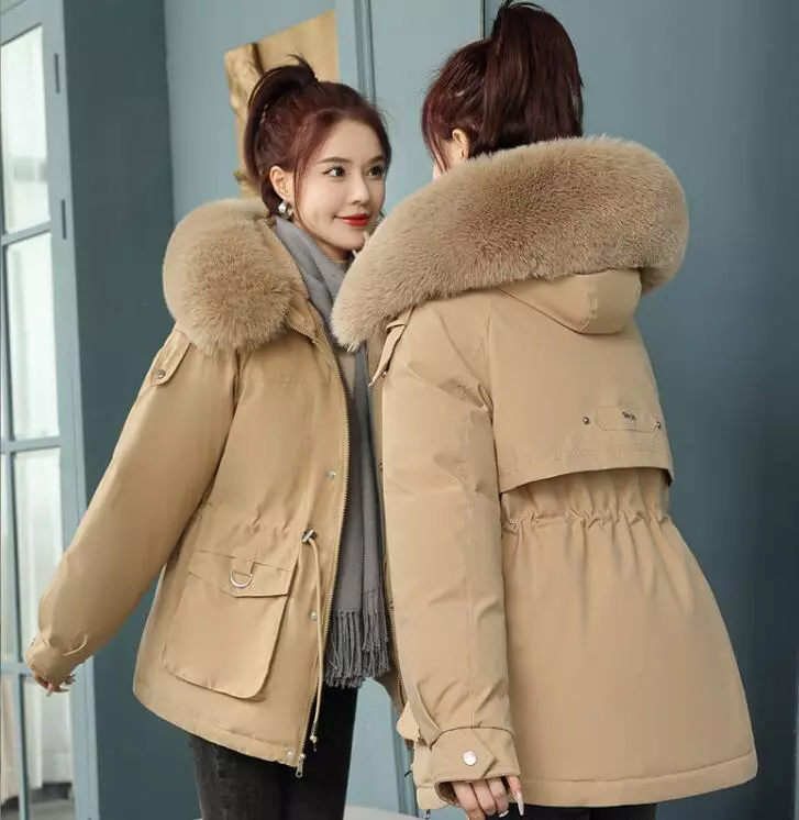 New Women short padded jacket fashion loose work attire thick down cotton coat