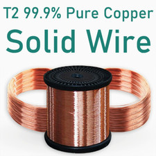 T2 Copper Wire 99.9 Pure Copper Solid Uncoated Diameter 0.2mm 0.3mm 0.4mm 5mm