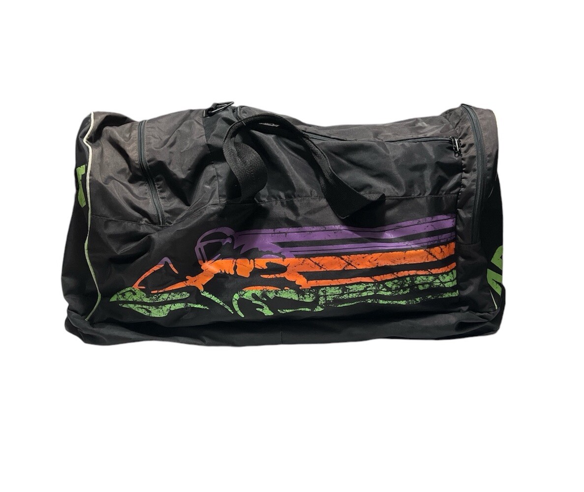 Vintage 90's Retro Black Arctic Cat Racing Duffle Bag Snowmobile