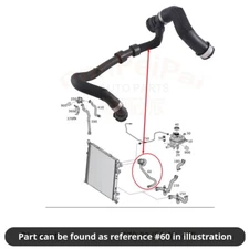 Fit for Mercedes-Benz W166 GL63 ML63 AMG Radiator Upper Coolant Hose A1665005675