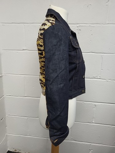 Dolce & Gabbana D&G Dark Denim & Tiger Print Back Denim Jacket.Size XS.PW2004278 - Picture 4 of 13
