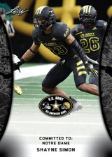 5 ct lot Shayne Simon 2018 Leaf US Army All American Rookie Cards