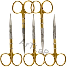 TC Supercut Iris Scissors, 4-1/2", Straight, Serrated, German Stainless Steel