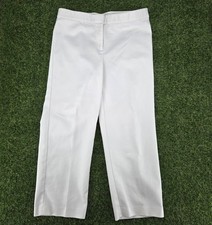 Women's J. JILL White Stretch Elastic Waist Cropped Capri Pants, Size 10
