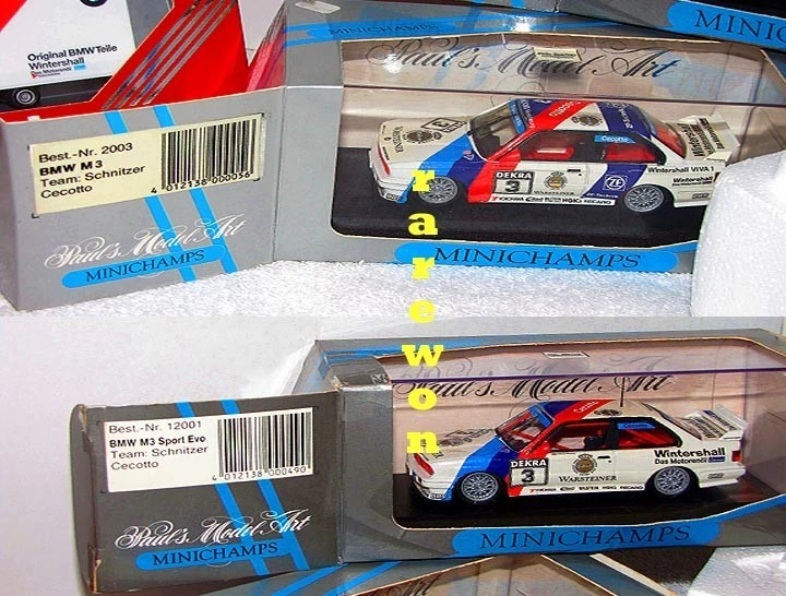 '91 WINNER DTM aeródromo Wunstorf BMW M3 Sprt EVO Schnitzer Cecotto 1/18 AUTOart Foto 2 de 4